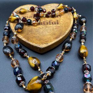 Western Germany Necklace Marked Vintage Piece 2 Tier